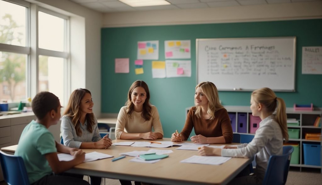 professoras  discutindo o plano de aula