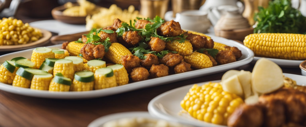 pratos com comidas típicas de  festa junina