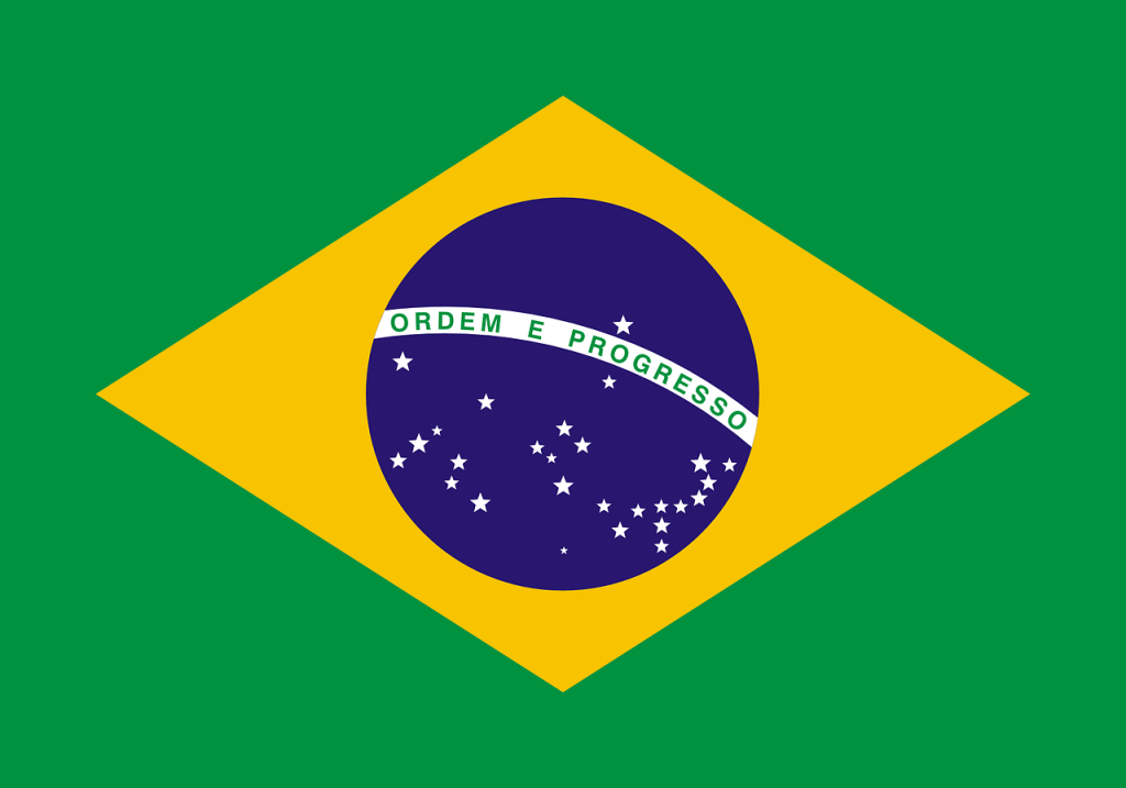 Desenho da Bandeira do Brasil colorida