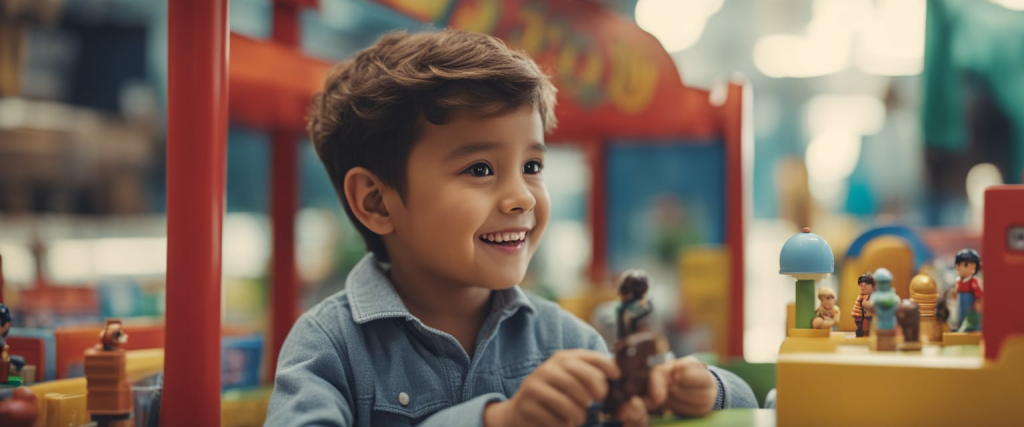 criança da creche aprendendo sobre meios de comunicação.