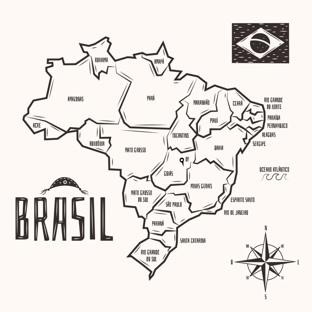 mapa do brasil para colorir